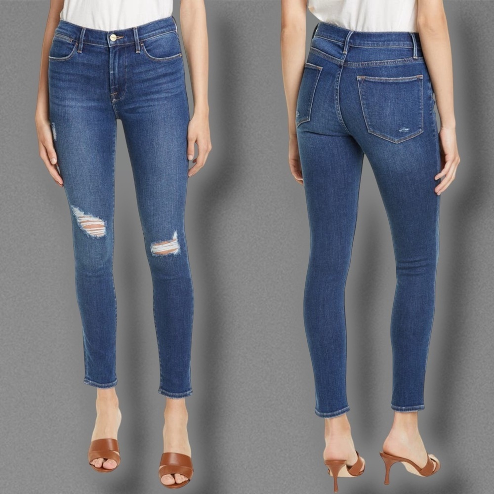 Frame Denim ‘Le High’ Ankle Length Skinny Jeans in “Clyde” Wash Size 29